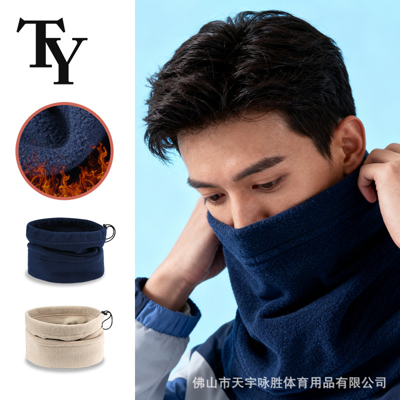 2025 New Golf Men's Neck Scarf Mask Warm Fleece-Lined Polar Fleece Cycling Autumn and Winter