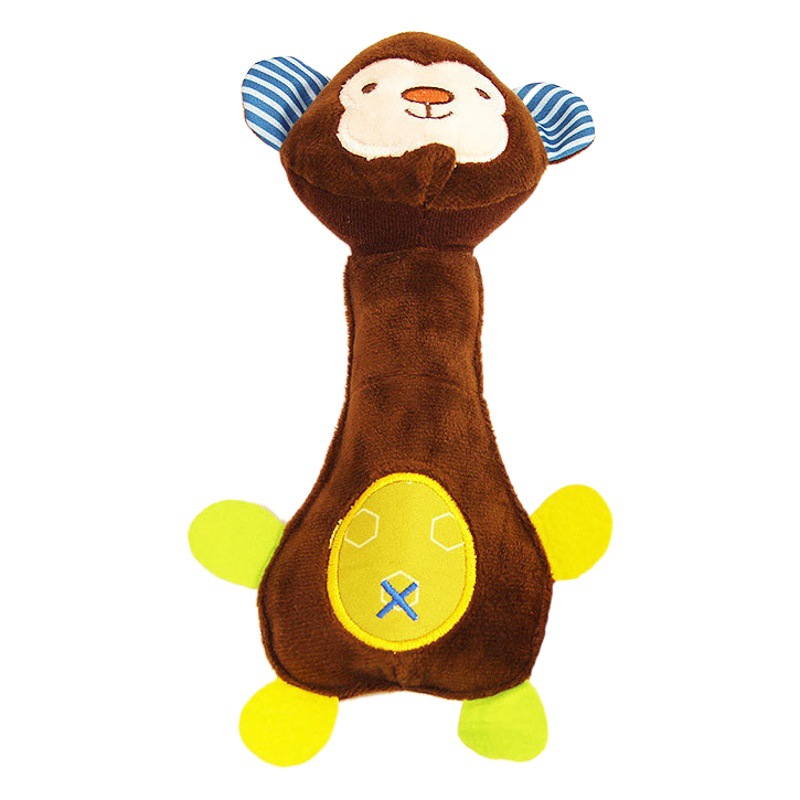 Nuevo perro de peluche de juguete doble sonar para mascotas traqueteo incorporado sonajero molar suministros de juguete para perros image 1