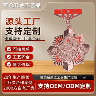 定制金属奖牌三等功奖章运动会比赛荣誉勋章挂牌烤漆会员奖牌学生