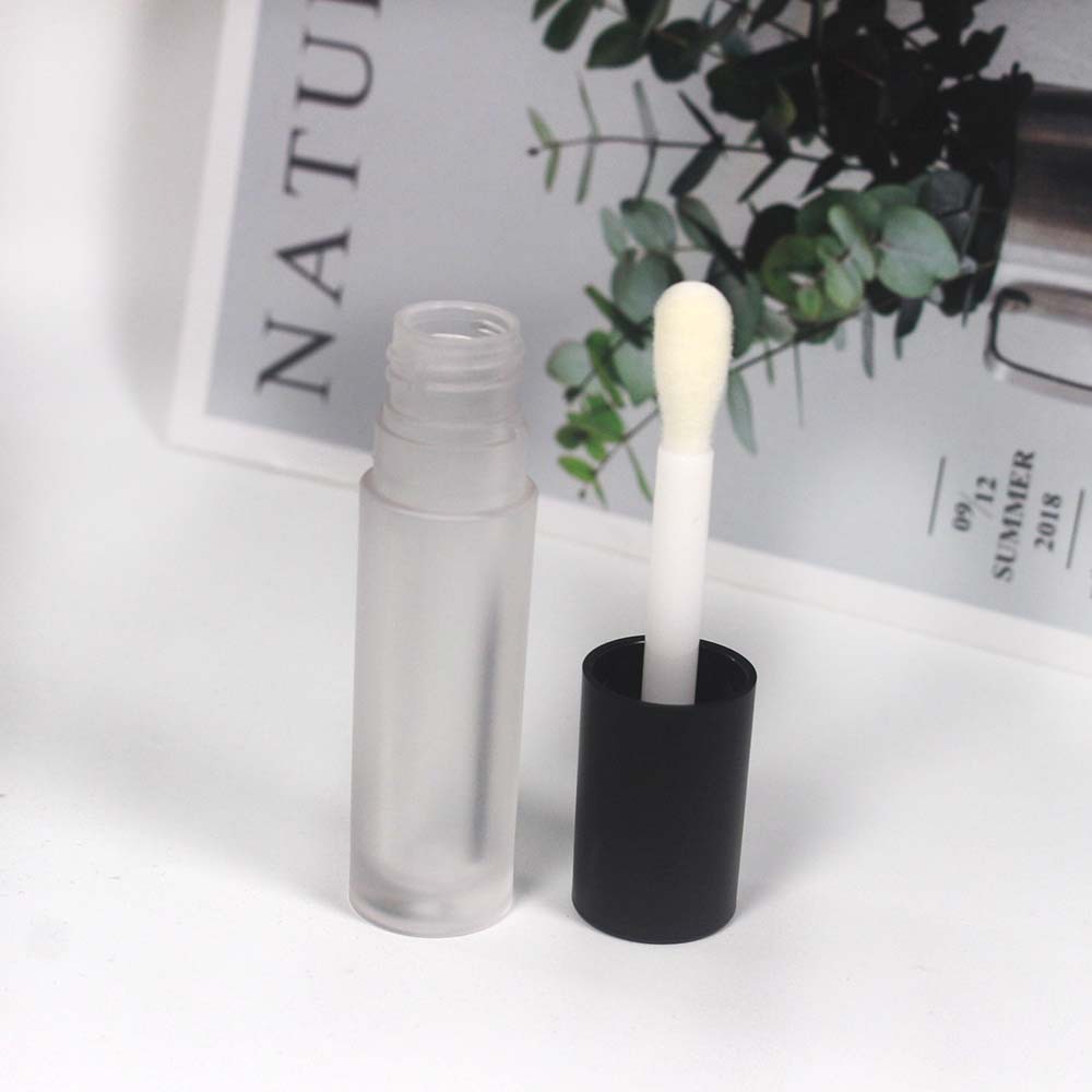 Spot 5ml polvo transparente mate lipstick tubo de cepillo grueso esmalte labial botella vacía material de embalaje cosmético