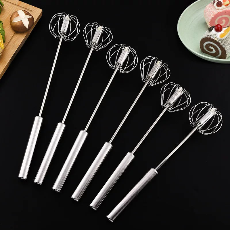 201 stainless steel eggbeater household kitchen semi -automatic eggs handheld rotating eggbeater baking mixer