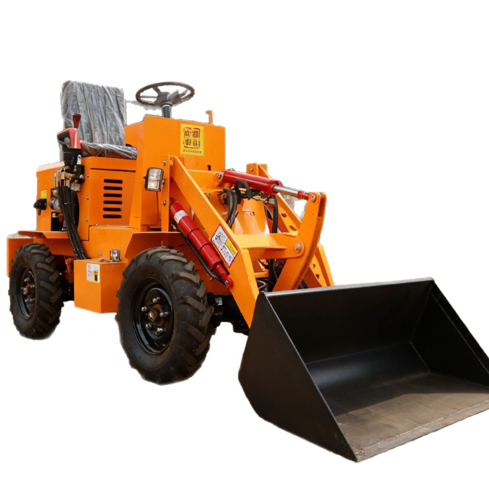 carretilla elevadora eléctrica de cuatro tracciones cargador de sitio de construcción de ingeniería de construcción doméstico pequeño diesel agrícola granja limpieza de estiércol