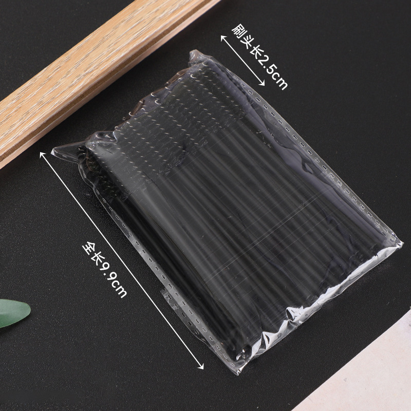 Fábrica directa cepillo de pestañas desechable barra de núcleo negro cepillo de cejas cepillo espiral injerto herramientas de maquillaje de pestañas