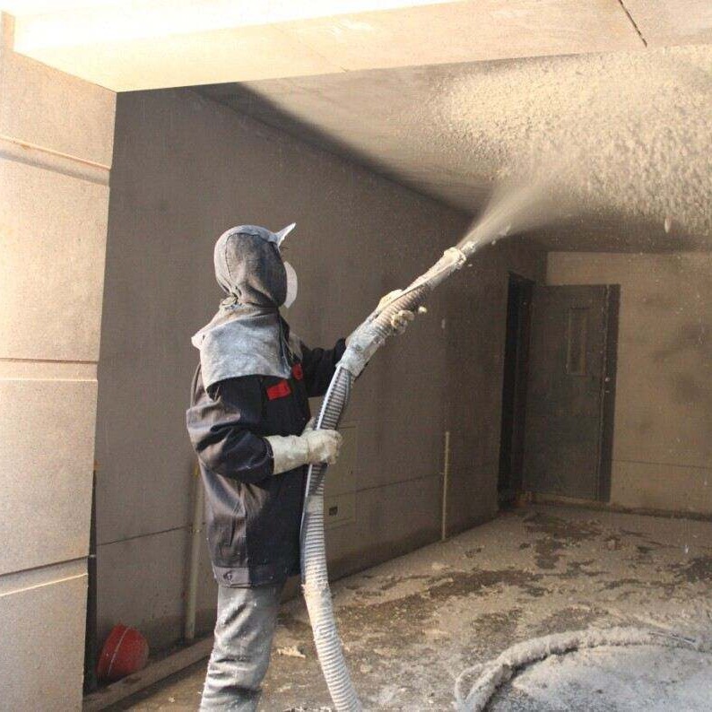 Inorganic Fiber Spray Cotton Roof Insulation Soundproofing Fireproof Cotton Underground Garage Sound-Absorbing Material Class a Fireproof Cotton