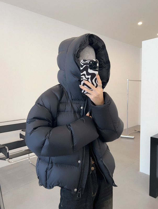 泡芙轻柔龟背韩版宽松白鸭绒加厚真羽绒服女短款2025新款冬外套|undefined