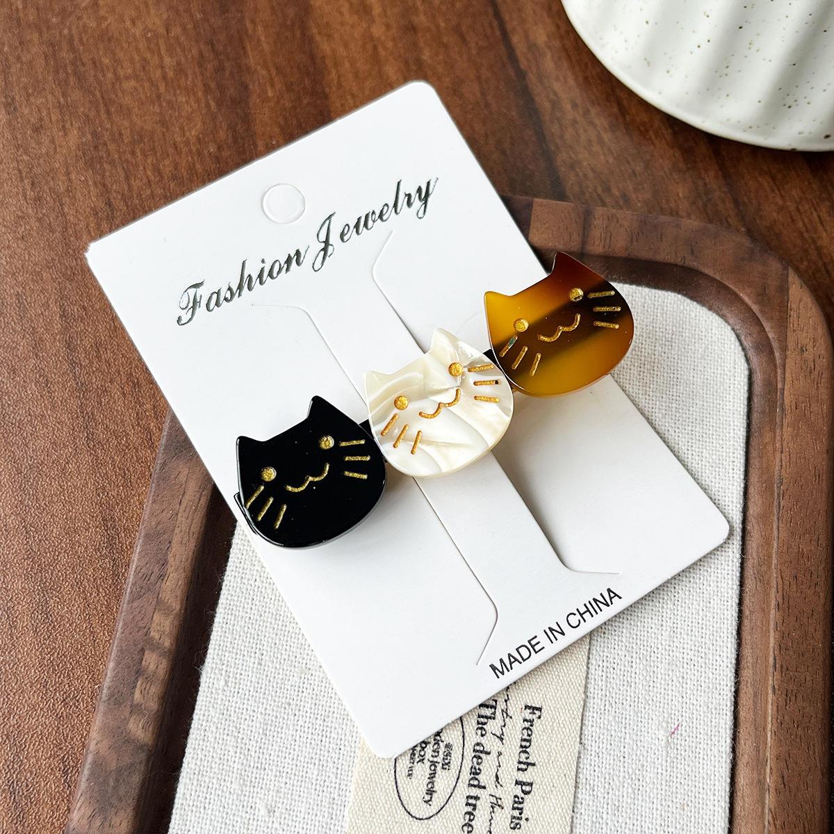 Pinza de pelo estilo japonés para mujer, de acetato, para la parte trasera de la cabeza, para flequillo lateral, tipo pico de pato, accesorio para el cabello