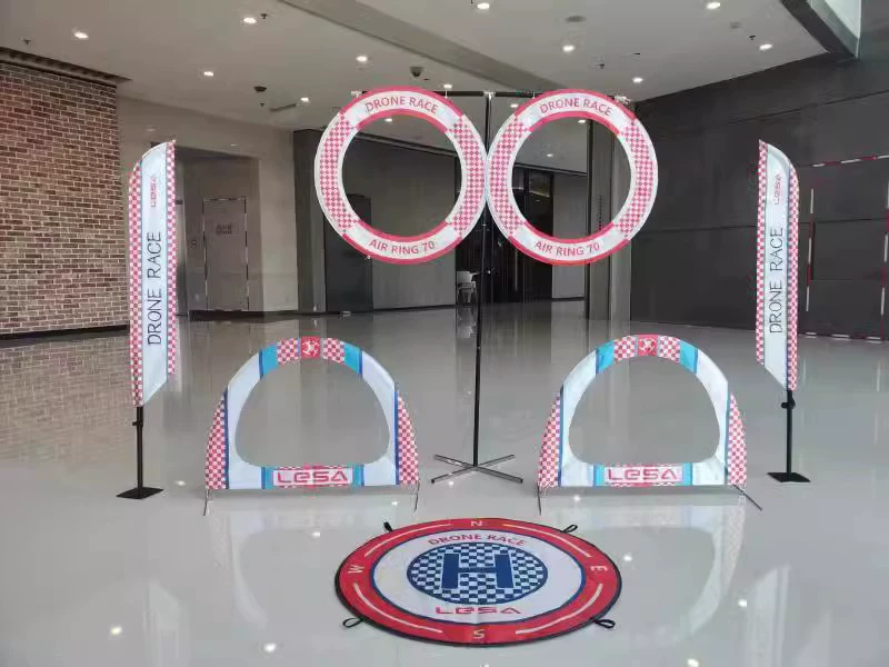Оборудование для тренировок по гонкам на дронах, 19inch комплекта для внутренних дронов, арка, круглые ворота, флаг, коврик для взлета