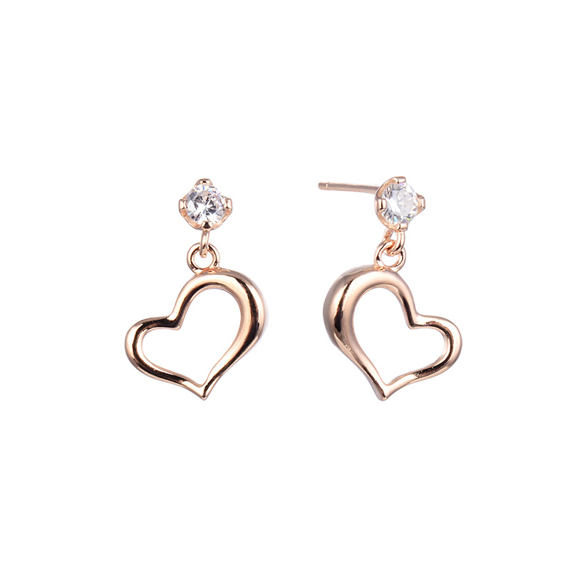 Pendientes encantadores para mujeres 925 Luz de plata esterlina nicho de lujo alto sentido 2024 nuevos pendientes de estilo pendientes elegantes pendientes de corazón de melocotón