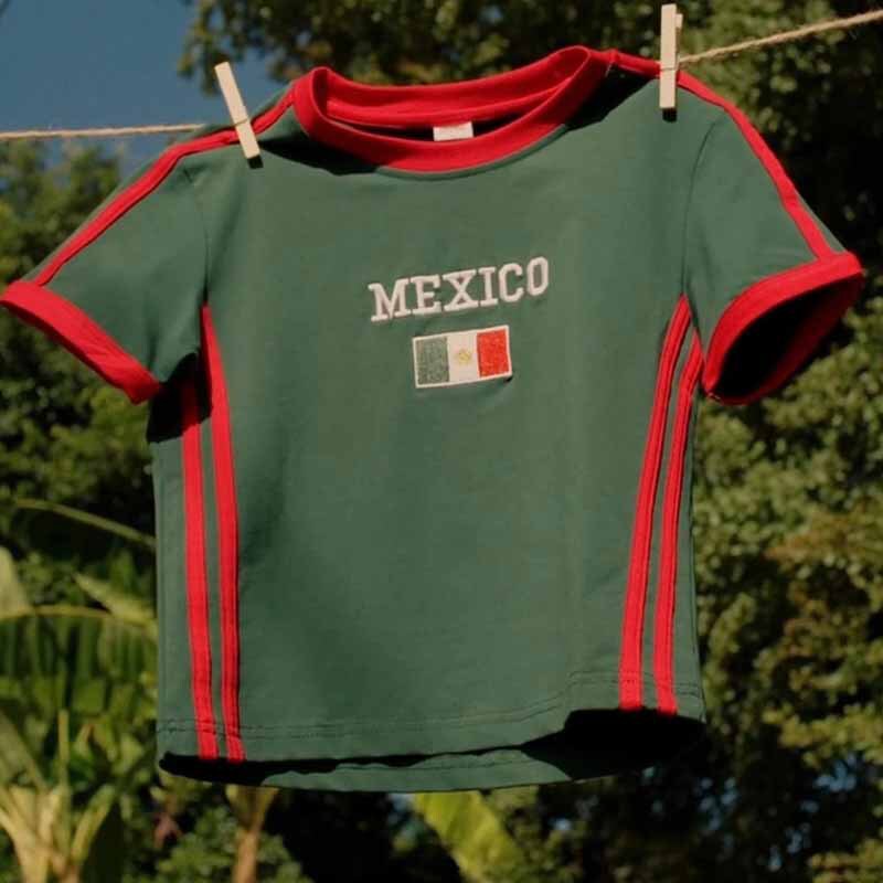 2026 Summer Women's National Flag Pattern Embroidered Slim Fit Short Sleeve World Cup Jersey Women's T-Shirt Cross-Border Amazon 2026 Summer Women's National Flag Pattern Embroidered Slim Fit Short Sleeve World Cup Jersey Women's T-Shirt Cross-Border Amazon