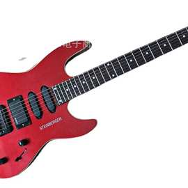 跨境热销无头吉他 金属红贝斯 可改logo和代发货