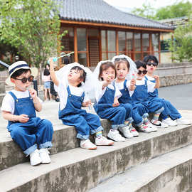 六一儿童幼儿园舞蹈分体演出服水果背带裤小学生大合唱啦啦队服装
