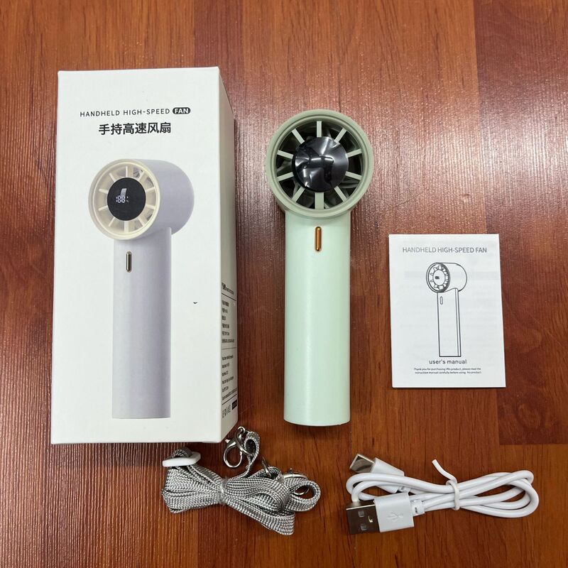 国境を越えた人気のF368ファン100ギアハンドヘルドデジタルディスプレイ小型ファンミニUSB超高速暴力ターボファン|undefined