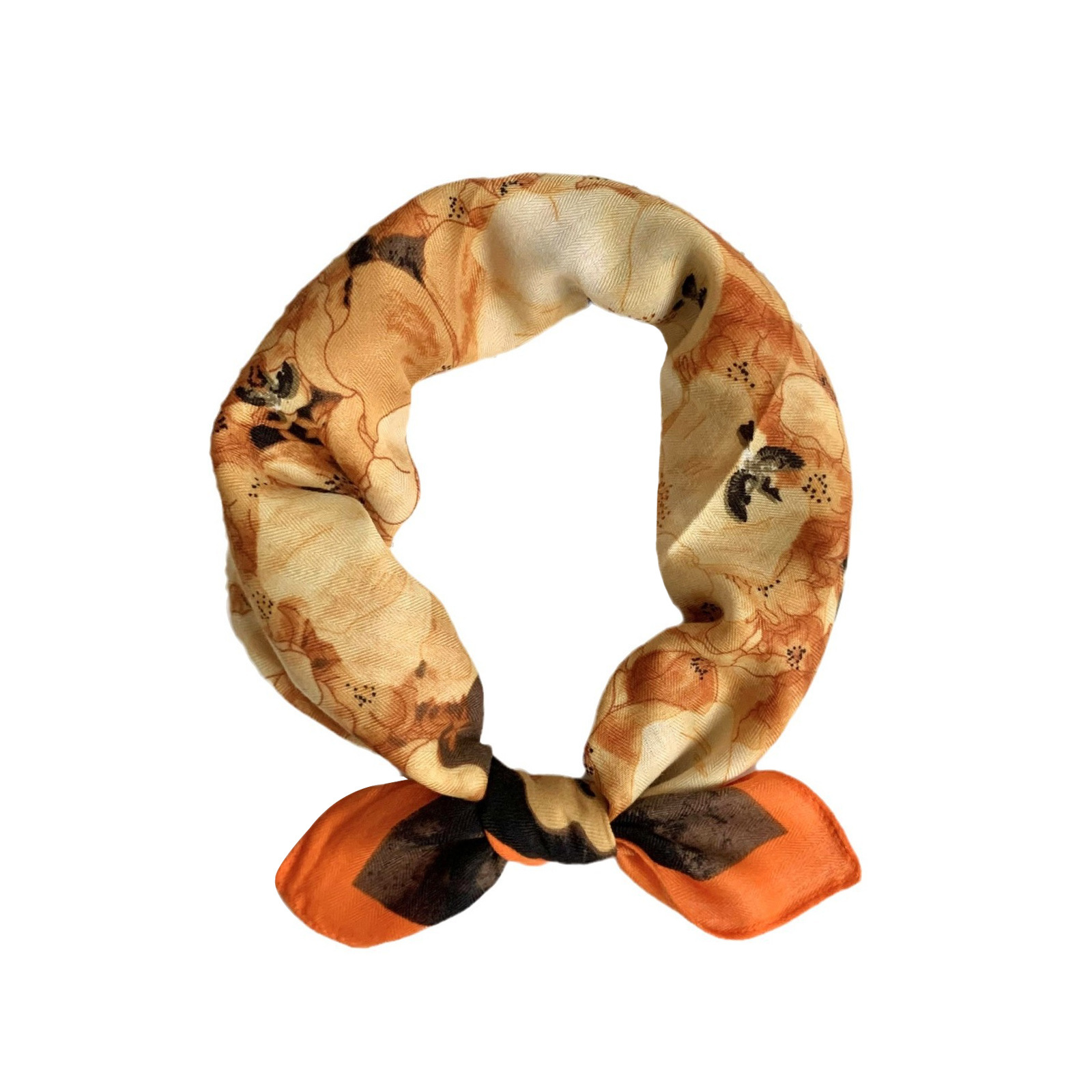 Bufandas de seda cuadrada alta sensación 2025 nueva impresión coreana de 65cm bufandas de seda cuello bufandas bufandas al por mayor