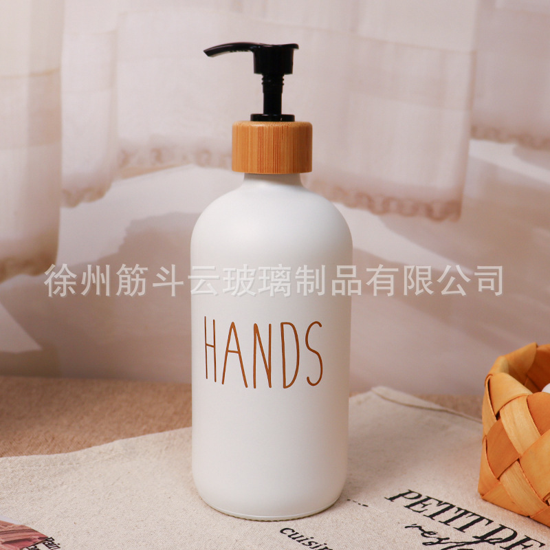 475ml;손+검은색 펌프 헤드;유리