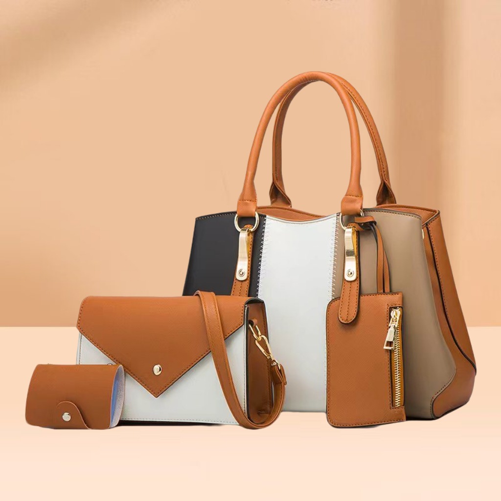 Cross-Border 2026 New Multi-Piece Set of Mother-Daughter Bags, European and American Fashion Color-Blocking Shoulder Handbags, Crossbody Clutch Bags Wholesale