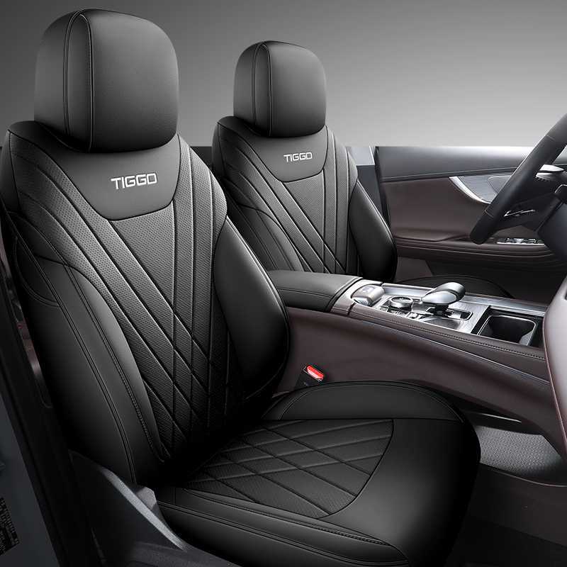 Tiggo 8 PLUS | Chery Modelə uyğun (Original) oturacaq örtükləri - mysterious-black-standard-edition-note-car-model-year-5-seater