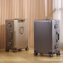 全铝镁合金窄框行李箱20寸登机24寸箱拉杆箱全金属旅行箱密码箱包