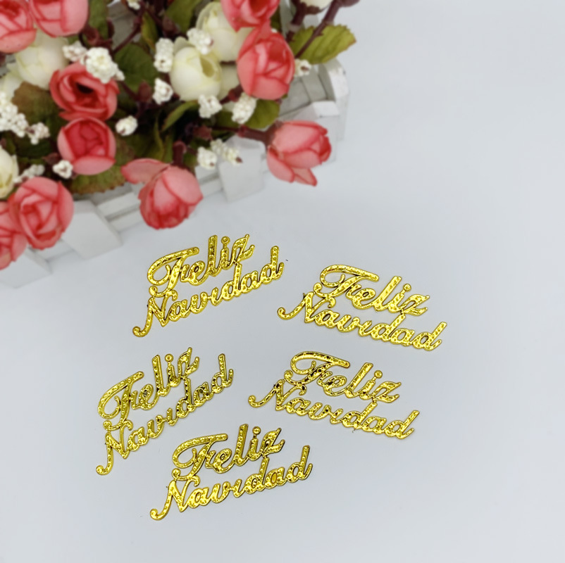 Letras del alfabeto inglés en 3D para Navidad, letreros en español, árbol de Navidad, corona navideña, accesorios de decoración en varios tamaños.