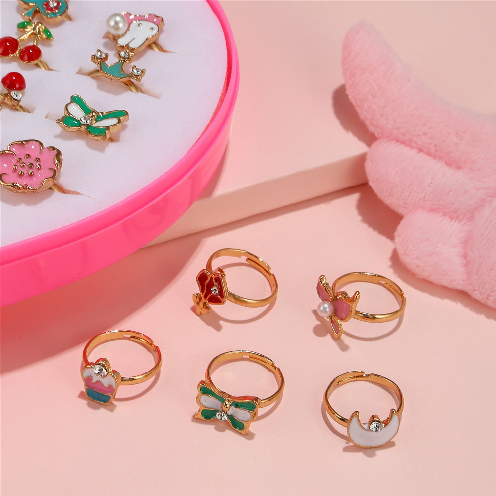 Alloy Cartoon Animal Ring Children's Jewelry Mixed Models 36 Ring Wholesale display picture 3