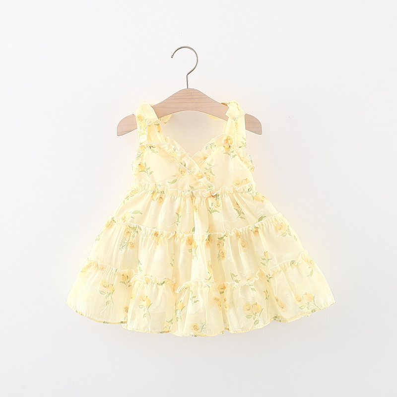 Princess Flower Chiffon Girls Dresses display picture 2