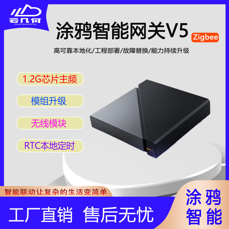 Graffiti Zigbee Smart v5 Gateway Smart Home Hub Host Wired Gateway Multifunctional Control Center