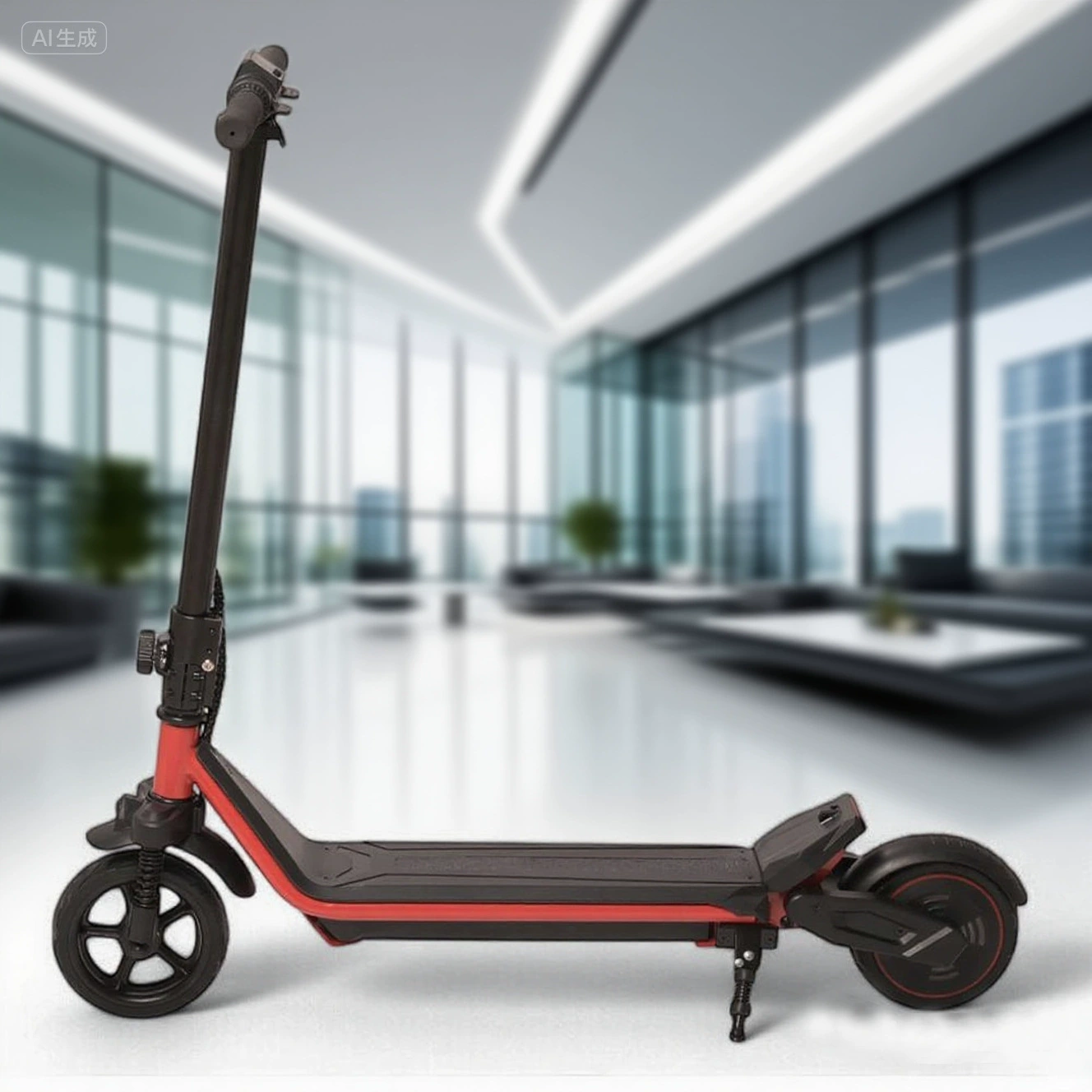 新款6.5寸LED屏150W儿童电动滑板车立杆可调可折叠前后减震