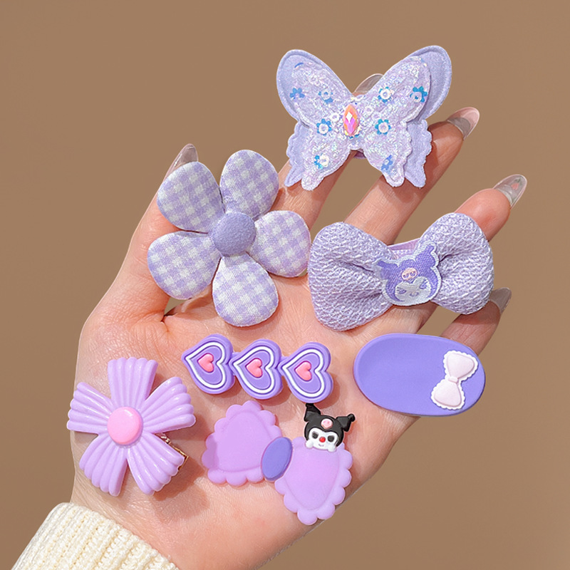 Círculos animados Velcro para niños acabado de cabello roto artefacto femenino lateral cabello roto fruzado clip de cabello no daña cabeza de cabello