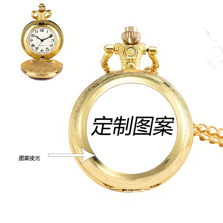 That Time I Got Reincarnated as a Slime Pocket Watch Round DIY Photo Pendant Retro Flip Pocket Watch