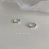 Platinum earrings with pigtail