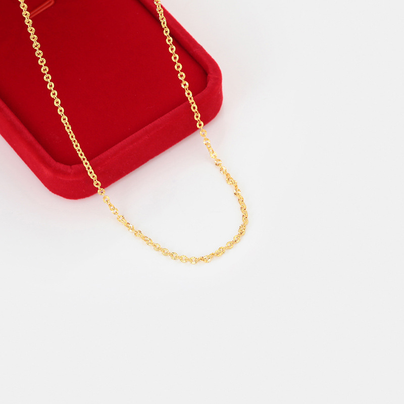 Xuping estilo simple acero inoxidable 24k color superposición fácil de usar cadenas clásicas diarias hebilla de langosta accesorios para mujeres