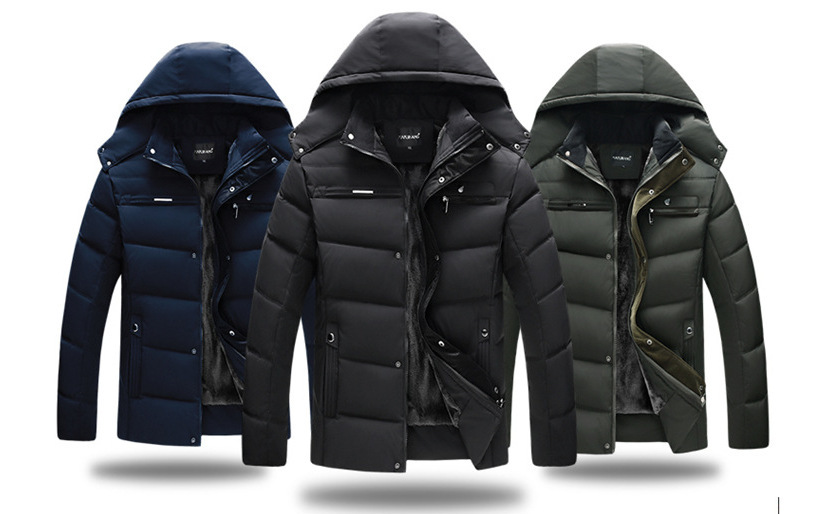 Abbigliamento maschile 2024 Cappotto in cotone da uomo alla moda nuovo cappotto in cotone con cappuccio da uomo con velluto e senza cappotto in cotone in velluto per uomo_voghion.com