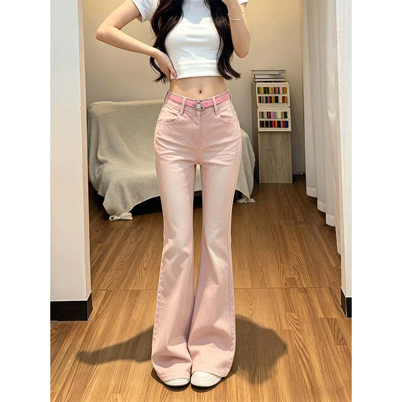 American-style retro high-waisted flared jeans for women, 2026 summer new collection, slimming and loose-fitting bell-bottom pants