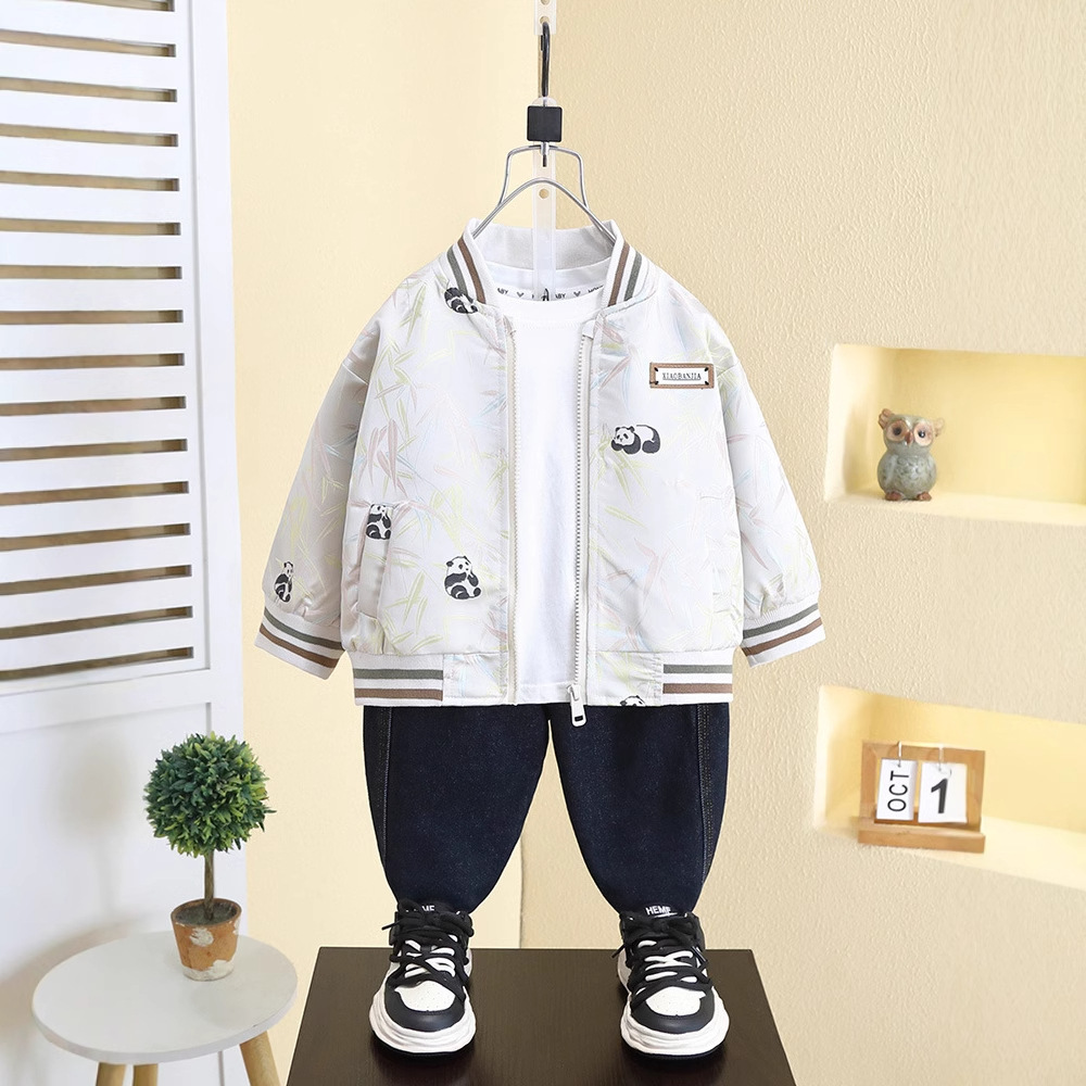 7803 Chaqueta para niños Primavera y otoño Camiseta de béisbol coreana para niños 2025 primavera nueva chaqueta de primavera para bebés