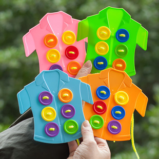 Renbo brain power big combat clothes button 5100 threading Game Baby threading board beads early education educational toys