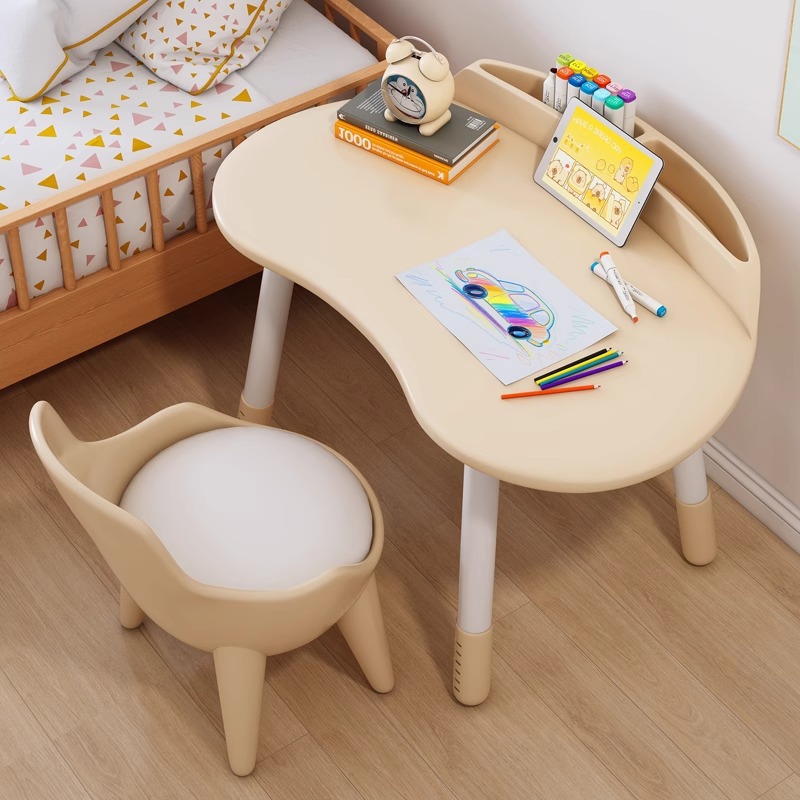 Simple Peanut Table Household Liftable Baby Learning Table Writing Table Kindergarten Early Education Table and Chair Baby Desk