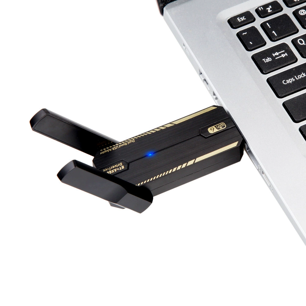 Беспроводной сетевой адаптер WiFi6 без драйверов, 600M двухдиапазонный, USB-приемник и передатчик, 5.4 Bluetooth сетевой адаптер