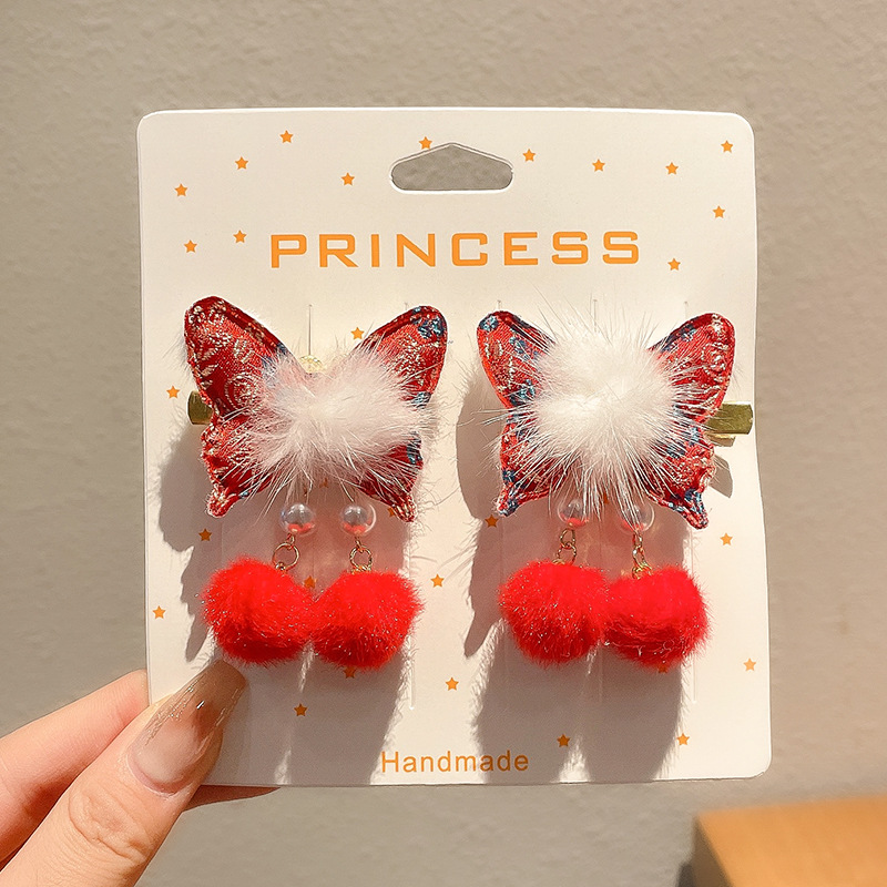 Año Nuevo accesorios para el cabello para niños arco de bordilla pinzas de cabello para niñas vestidos festivos vestidos chinos toques de cabello para niñas joyas de tarjetas de cabello