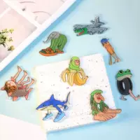 Популярная зарубежная серия Shan Hai Jing, акриловый маленький кулон с УФ-печатью, подвеска для сумки с брелоком в виде акулы Nike