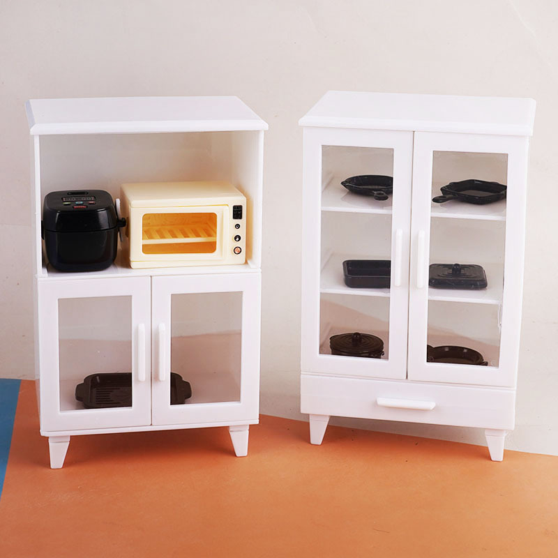 1:12 Doll House Mini Furniture Model Scene Modern White Accessories Cabinet Cupboard Children's Play House Toys