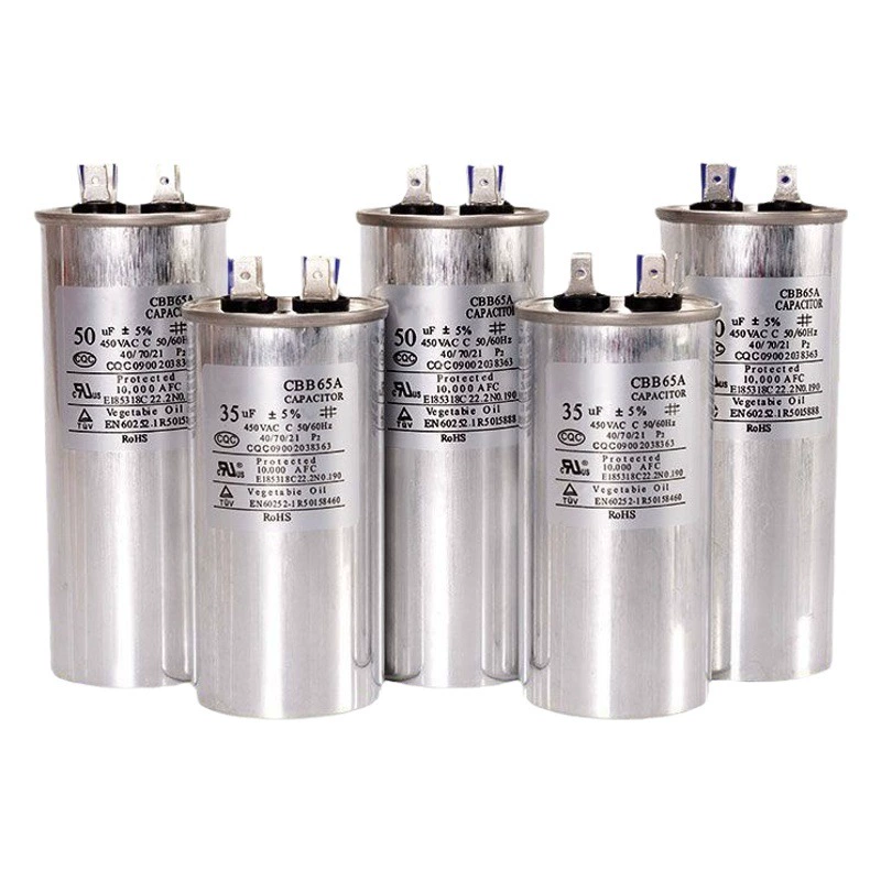 Конденсатор CBB65 450 В конденсатор кондиционера Компрессор кондиционера Запуск конденсатора 2 + 4 вставки 20-80 мкФ