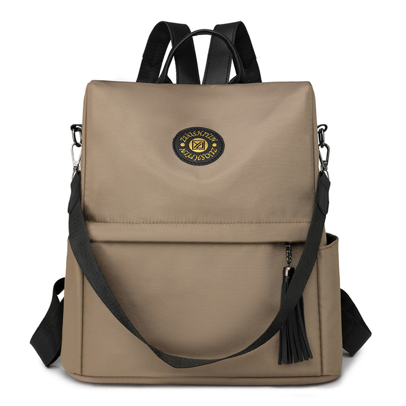 Mochila antirrobo para mujer 2024 nuevo estilo casual de color sólido para mujer mochila simple y versátil de gran capacidad y mochila ligera de moda