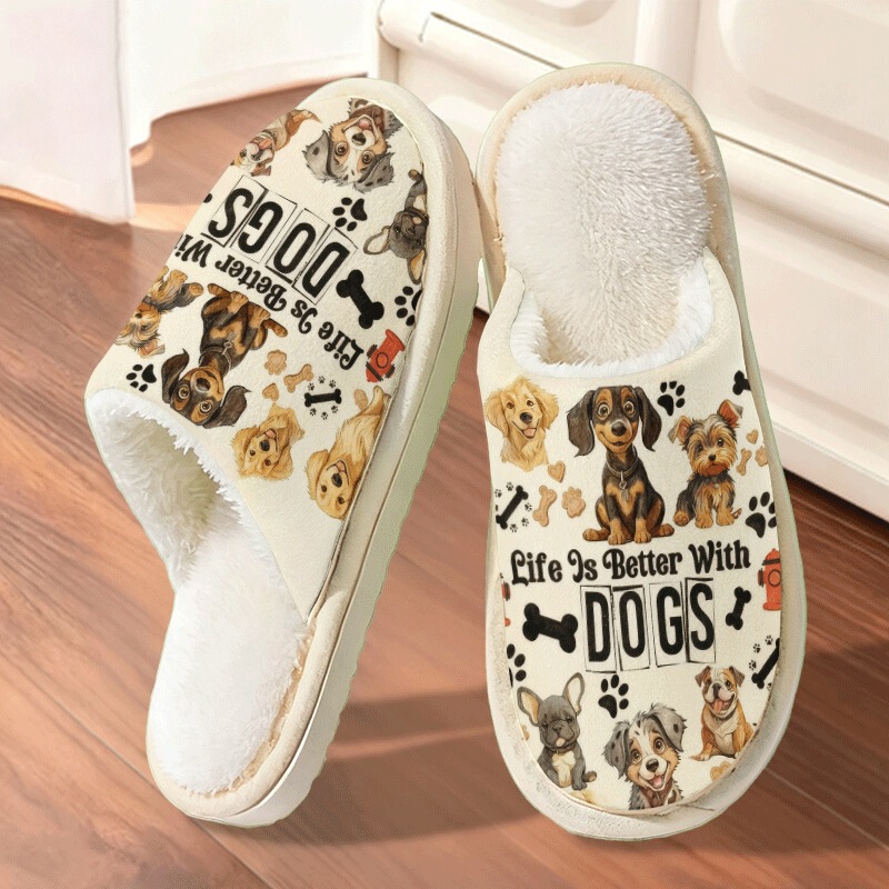Cross-Border Exclusive Hot-Selling Bohemian Wolf Pattern Printed Cotton Slippers for Men, Autumn and Winter, Pod Cross-Border Jit One-Piece Dropshipping Cross-Border Exclusive Hot-Selling Bohemian Wolf Pattern Printed Cotton Slippers for Men, Autumn and Winter, Pod Cross-Border Jit One-Piece Dropshipping