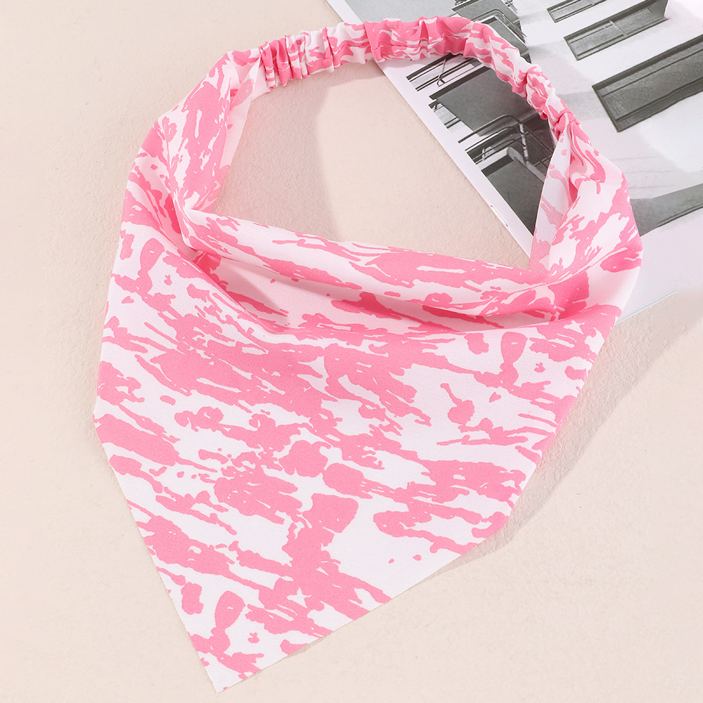 European And American New Triangle Tie-dye Elastic Hairband display picture 5