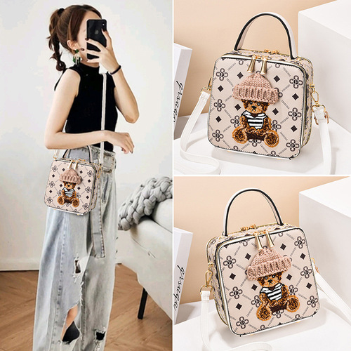 Fashionable and stylish mobile phone bag 2024 new style cute portable cross-body mini small bag women's small square bag one piece drop shipping