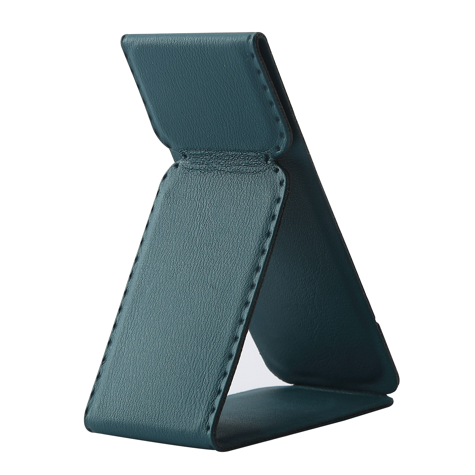 El soporte pequeño de pasta versátil es adecuado para todos los modelos de teléfonos móviles. Soporte de teléfono móvil de cuero PU con patrón de manzana magnético plegable