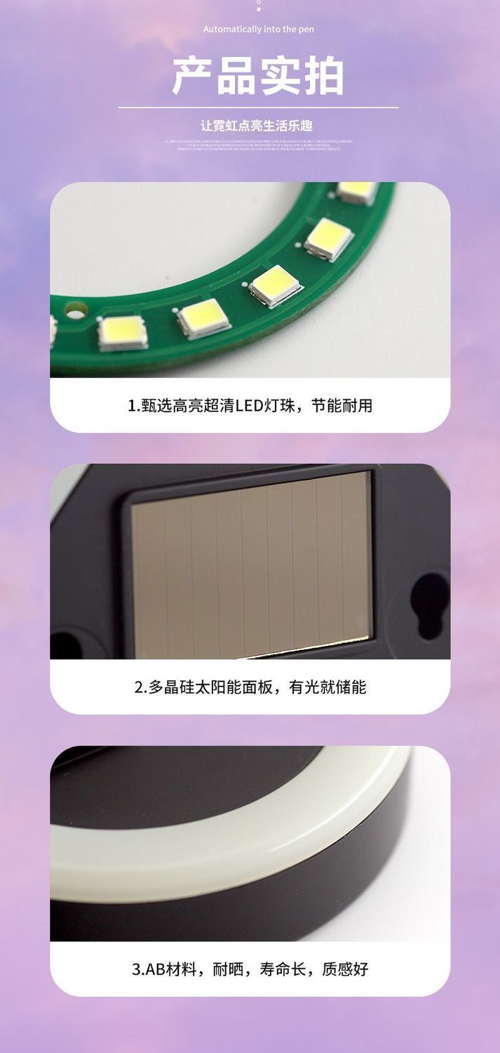 Car Heart-Shaped Light, Solar-Powered Wireless Decorative Light, Led Warning Light, Triangular Window Rear Window Car-Mounted Fun Atmosphere Light