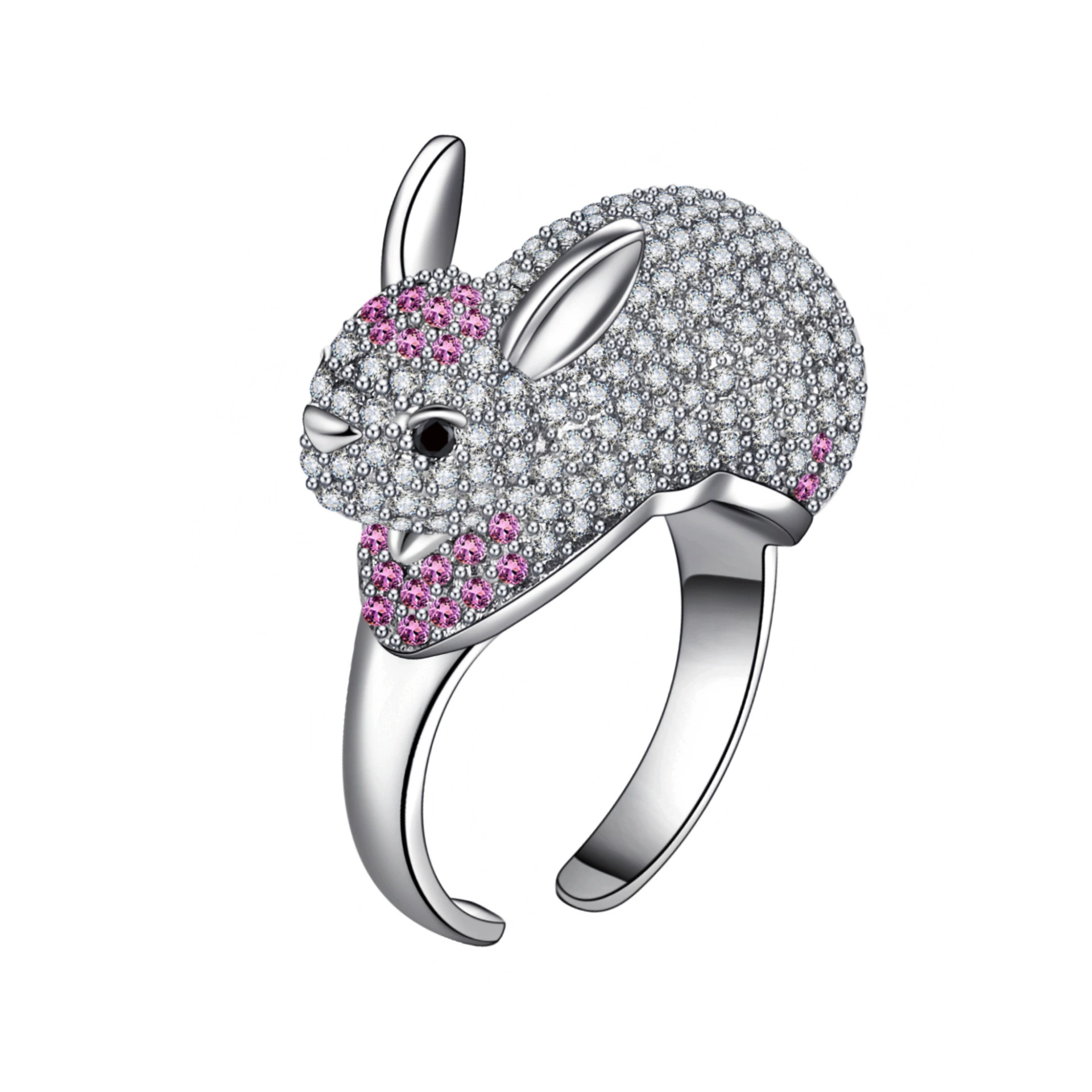Cute one size rabbit, ring, high-quality style