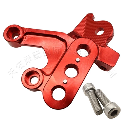 CNC modified left and right Motorcycle pedals - left-red