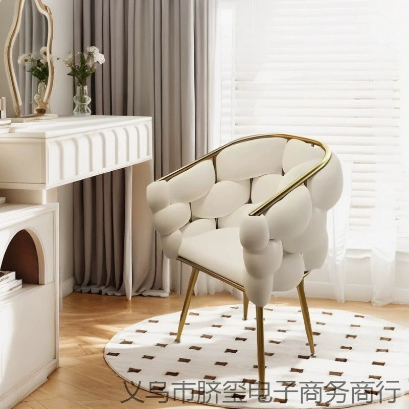 Макияж Стул Домашний стул для девочек спальня макияж стул крем ветер пузырь стул легкий роскошный маникюр спинка косметический стул