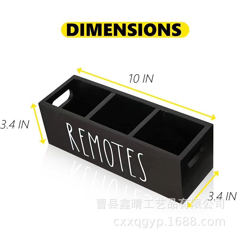 Caja de almacenamiento de control remoto de madera maciza para el hogar, caja de almacenamiento de subformato de madera junto a la cama, caja de acabado de escritorio de madera multifuncional
